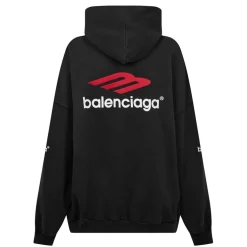 Balenciaga Logo Hoodie in Black