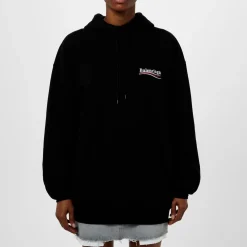 Balenciaga Political Campaign Hoodie in Black