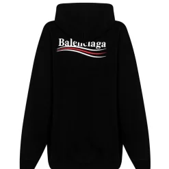 Balenciaga Political Campaign Hoodie in Black