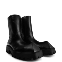 Balenciaga Rhino Chelsea Leather Boots in Black