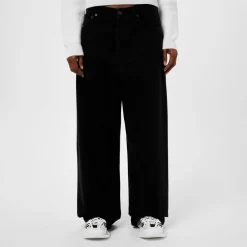 Balenciaga Womens Wide Leg Jeans in Black
