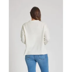 Be You Crew Neck Regular Fit Sweater in Cream