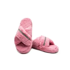 Be You Diamante Slipper In A Gift Bag in Pink