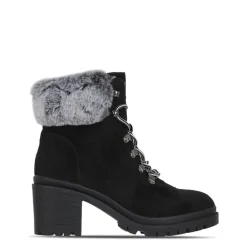 Be You Faux Fur Collar Boot in Black