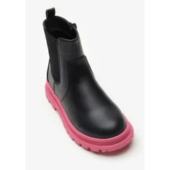 Be You Girls Chunky Sole Chelsea Boots in Black