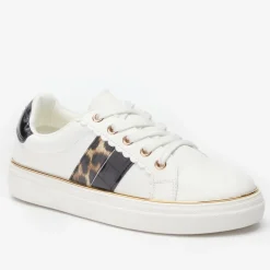 Be You Girls Leopard Trainers in Multi