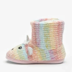 Be You Girls Unicorn Rainbow Booties in Multi