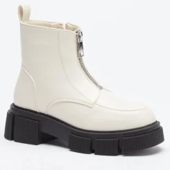 Be You Girls Zip Front Boot in Cream