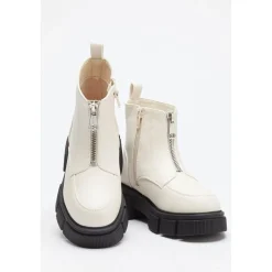 Be You Girls Zip Front Boot in Cream