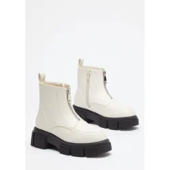 Be You Girls Zip Front Boot in Cream