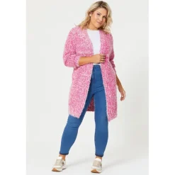 Be You Lantern Yarn Relaxed Fit Sweater in Pink