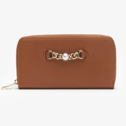 Be You Pu Chain Detail Purse in Brown