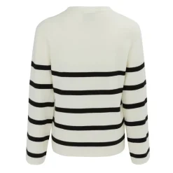 Be You You Women Stripe Long Sleeve Jumper in Cream