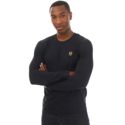 Belstaff Cotton Jersey Long Sleeve T-Shirt in inkwell