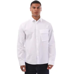 Belstaff Garment Dye Cotton Scale Shirt in White