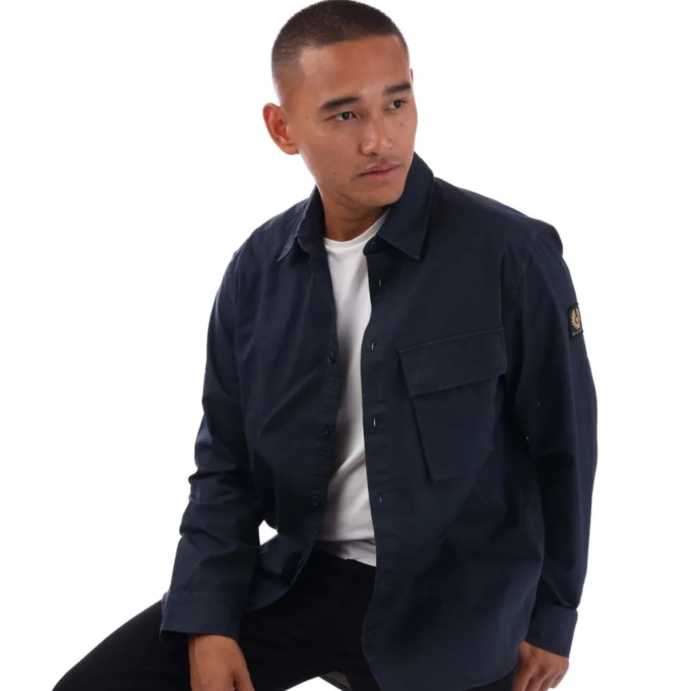 Belstaff Scale Shirt in Navy