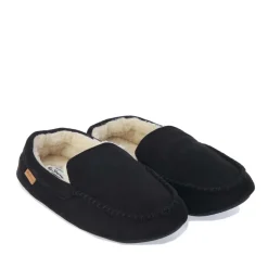 Ben Sherman Mens Casa Cartegena Moccasin Slippers in Black