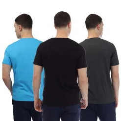 Bench Lirrik 3 Pack Logo T-Shirts in Grey blue