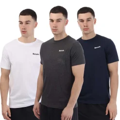 Bench Somerset Logo 3 Pack T-Shirts in Navy White Grey