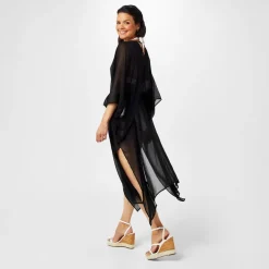 Biba Chiffon Kaftan in Black