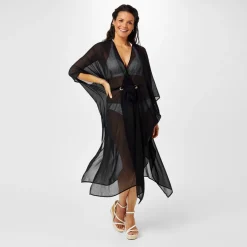 Biba Chiffon Kaftan in Black