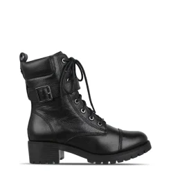 Biba Combat Boots Low Heel in Black