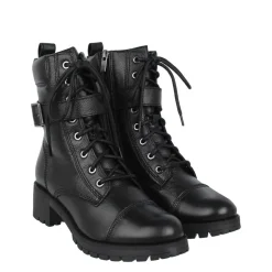 Biba Combat Boots Low Heel in Black