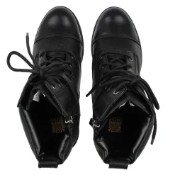 Biba Combat Boots Low Heel in Black