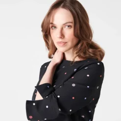 Biba Contour Cuff Shell Blouse in Multi