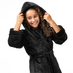 Biba Girls Cosy Robe in Black