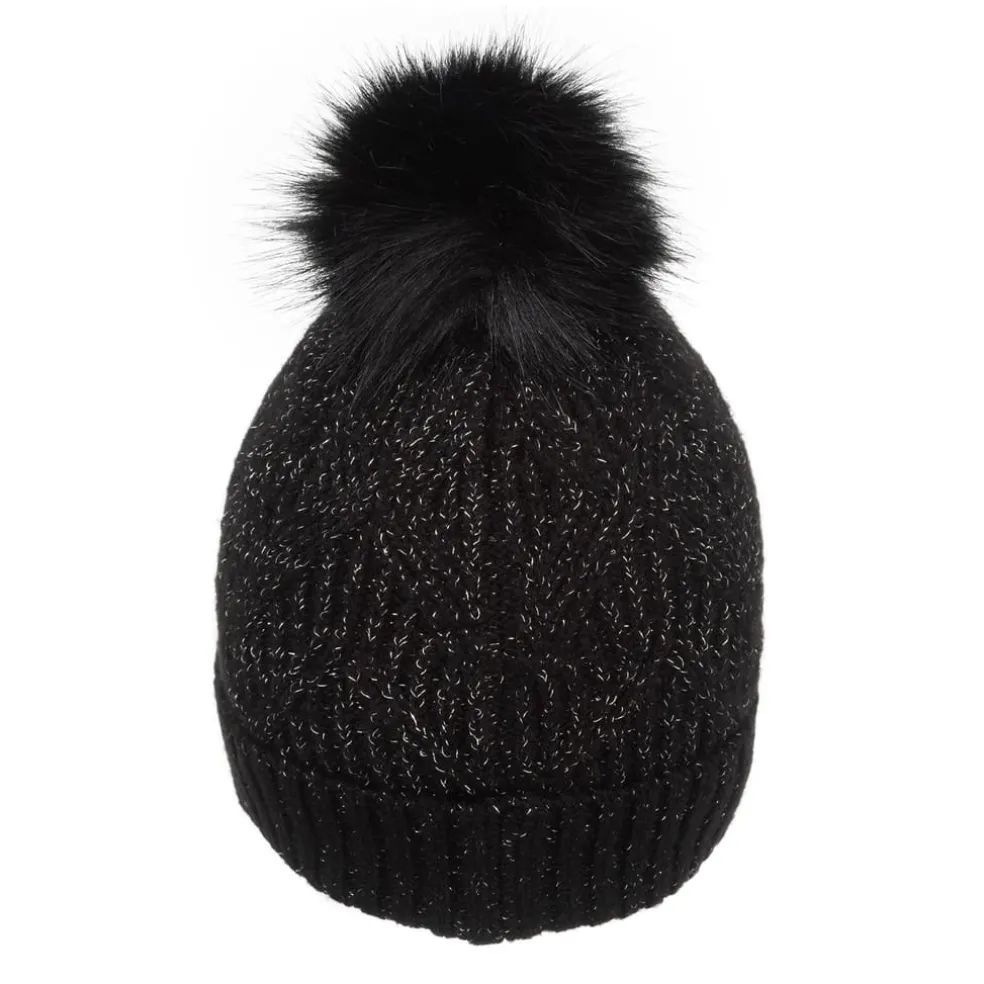 Biba Knitted Beanie in Black