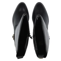 Biba Leather Croc Knee High Boot in Black