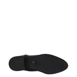 Biba Leather Croc Knee High Boot in Black