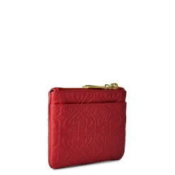 Biba Leather Embossed Coin Purse in Pink