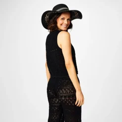 Biba Pointelle Relaxed Fit Tank in Black