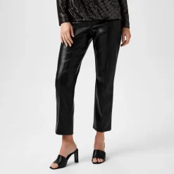 Biba Pu Straight Leg Trouser in Black