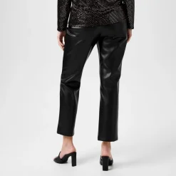 Biba Pu Straight Leg Trouser in Black