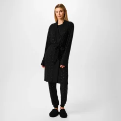 Biba Rhinestone Robe in Black
