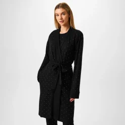 Biba Rhinestone Robe in Black