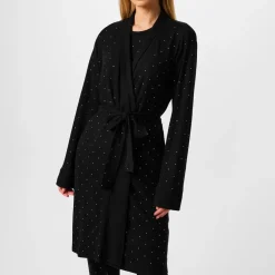 Biba Rhinestone Robe in Black