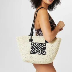 Biba Straw Beach Bag in Beige