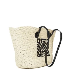 Biba Straw Beach Bag in Beige