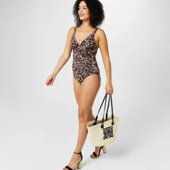 Biba Straw Beach Bag in Beige