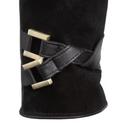 Biba Suede Leather Mix Gloves in Black