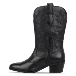 Biba Western Block Heel Cowboy Boots in Black