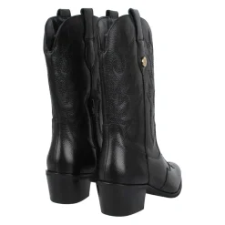 Biba Western Block Heel Cowboy Boots in Black