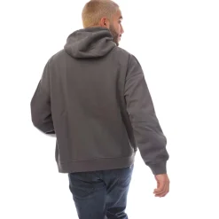 Blood Brother Badged Basket Hoodie in Grey