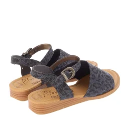 Blowfish Malibu Ardice Leopard Print Sandals in Denim