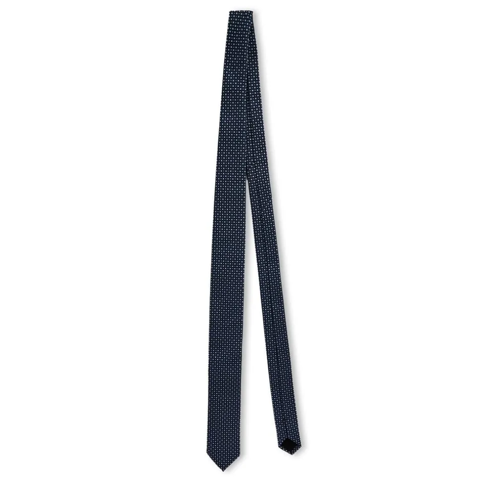 Boss 6 cm Geomatric Pattern Necktie in Blue