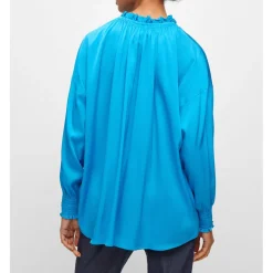 Boss Baratina Relaxed-Fit Blouse in Blue